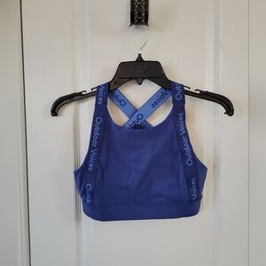 Disney Parks x Outdoor Voices Doing Things Bra Goofy Snacks Blue Small Medium